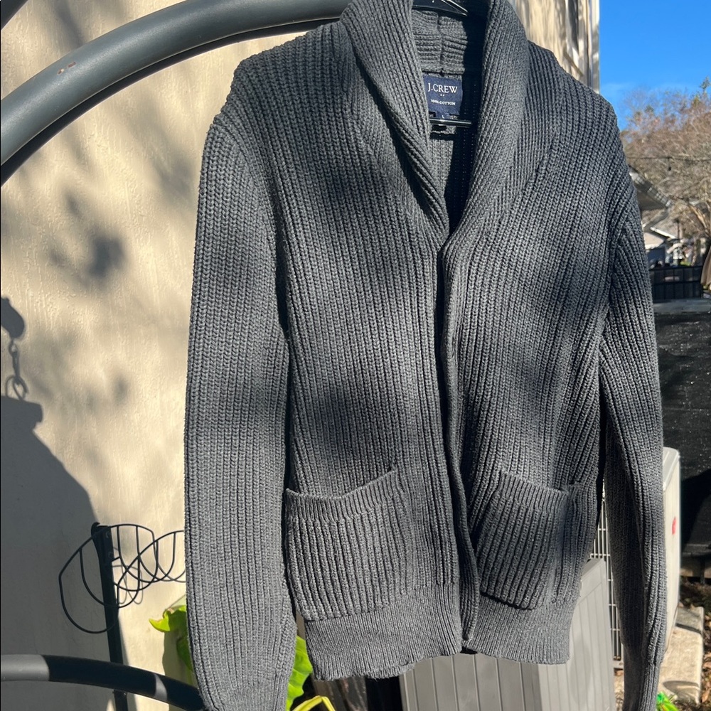 J. Crew Charcoal Shawl Collar Cardigan